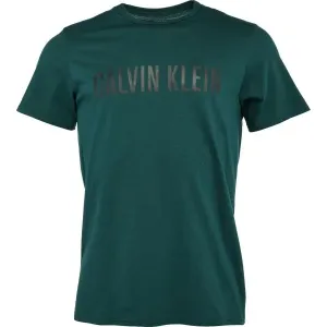 Calvin Klein S/S CREW NECK Pánske tričko, tmavo zelená, veľkosť