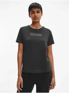 Calvin Klein REIMAGINED HER S/S CREW NECK Dámske tričko, čierna, veľkosť L
