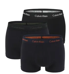 Calvin Klein - boxerky 3PACK cotton stretch black with dark color logo - limitovaná edícia