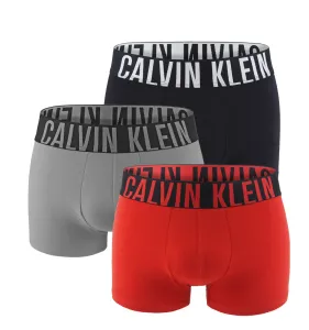 CALVIN KLEIN - boxerky 3PACK Intense power pompeian red & gray sky color - limitovana edicia