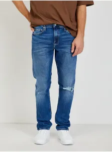 Modré pánske slim fit rifle Calvin Klein Jeans #601317