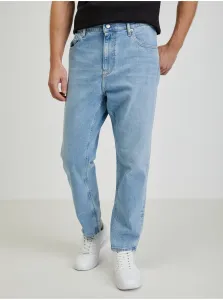 Straight fit pre mužov Calvin Klein Jeans - svetlomodrá #5141448