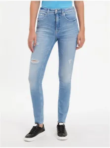 Skinny fit pre ženy Calvin Klein Jeans - svetlomodrá #6262920