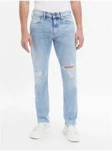 Slim fit pre mužov Calvin Klein Jeans - svetlomodrá #6285904
