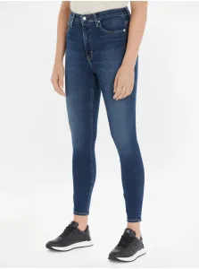 Tmavomodré dámske skinny fit džínsy Calvin Klein Jeans #7143407