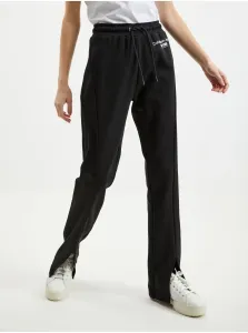 Tepláky Calvin Klein Jeans čierna farba, vysoký pás