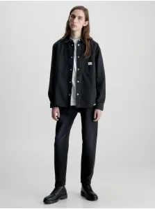 Čierna pánska vrchná džínsová košeľa Calvin Klein Jeans #7482443
