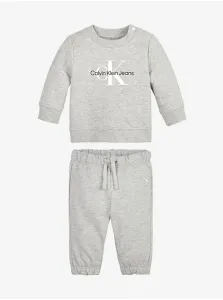 Svetlosivá detská tepláková súprava Calvin Klein Jeans #5610395