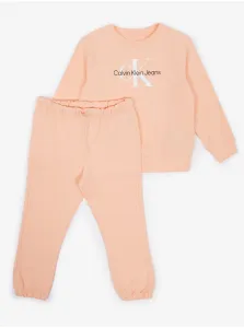 Marhuľová detská tepláková súprava Calvin Klein Jeans #5141714