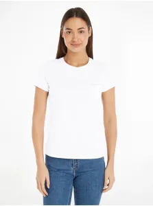 Tričká s krátkym rukávom pre ženy Calvin Klein Jeans - biela, ružová #6263231