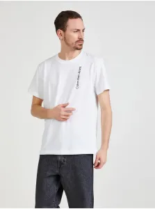 Biele pánske vzorované tričko Calvin Klein #630689