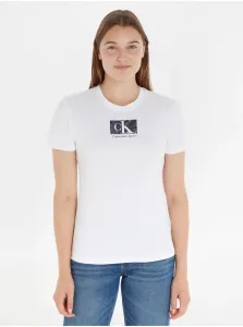 Biele dámske tričko Calvin Klein Jeans #7143523