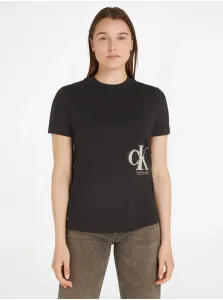 Tričká s krátkym rukávom pre ženy Calvin Klein Jeans - čierna #6067710