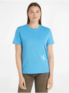 Tričká s krátkym rukávom pre ženy Calvin Klein Jeans - modrá #6067731