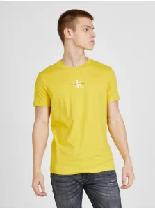 Žluté pánské tričko Calvin Klein Jeans #630647