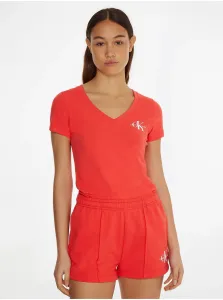 Tričká s krátkym rukávom pre ženy Calvin Klein - červená