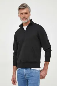 Bavlnená mikina Calvin Klein Jeans pánska, čierna farba, jednofarebná #8737988