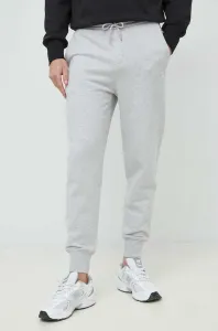 Bavlnené tepláky Calvin Klein Jeans pánske, šedá farba, jednofarebné #7812209