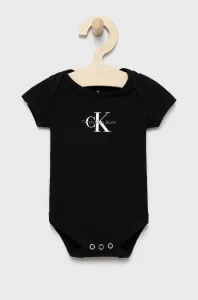Body pre bábätká Calvin Klein Jeans čierna farba #7293427