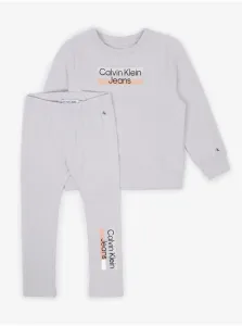 Svetlosivá detská tepláková súprava Calvin Klein Jeans #5141713