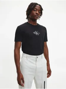 Tričká s krátkym rukávom pre mužov Calvin Klein Jeans - čierna #582725