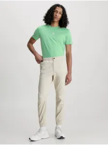 Tričká s krátkym rukávom pre mužov Calvin Klein Jeans - svetlozelená