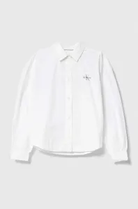 Detská bavlnená košeľa Calvin Klein Jeans biela farba #8742460