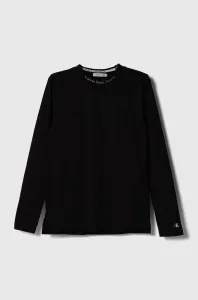 Detská bavlnená košeľa s dlhým rukávom Calvin Klein Jeans čierna farba, jednofarebný #8677369