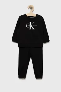 Detská tepláková súprava Calvin Klein Jeans čierna farba #7987263