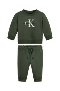 Detská tepláková súprava Calvin Klein Jeans zelená farba #9341032