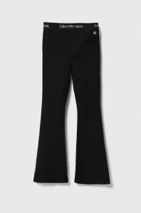 Detské legíny Calvin Klein Jeans čierna farba, jednofarebné #8742538