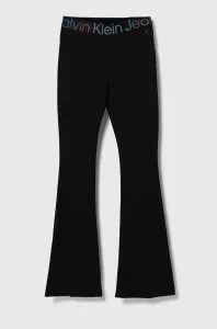 Detské legíny Calvin Klein Jeans čierna farba, jednofarebné #8764048