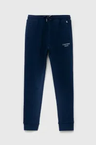 Detské tepláky Calvin Klein Jeans tmavomodrá farba, jednofarebné #8701787