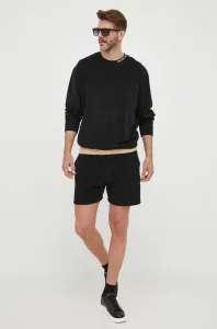 Mikina Calvin Klein Jeans pánska, čierna farba, jednofarebná #8659882