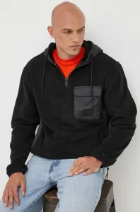 Mikina Calvin Klein Jeans pánska, čierna farba, s kapucňou, s nášivkou #8738453