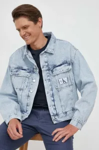 Rifľová bunda Calvin Klein Jeans pánska, prechodná, oversize #8743006