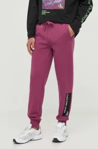 Tepláky Calvin Klein Jeans fialová farba #8753785