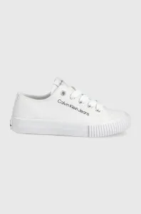 Detské tenisky Calvin Klein Jeans biela farba #209449