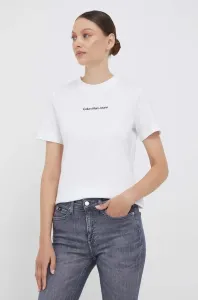 Bavlnené tričko Calvin Klein Jeans biela farba #8765648