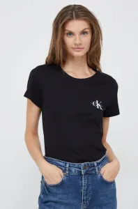 Bavlnené tričko Calvin Klein Jeans čierna farba, #238563