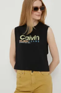 Bavlnený top Calvin Klein Jeans čierna farba #8645089
