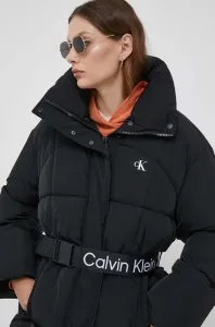Bunda Calvin Klein Jeans dámska, čierna farba, zimná #8764036
