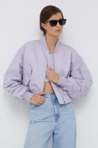 Bunda Calvin Klein Jeans dámsky, fialová farba, prechodná #9341416