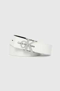 Kožený opasok Calvin Klein dámsky, biela farba #8949755