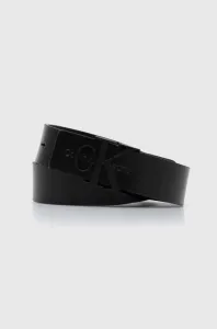 Kožený opasok Calvin Klein dámsky, čierna farba #8949756