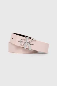 Kožený opasok Calvin Klein dámsky, ružová farba #8949753