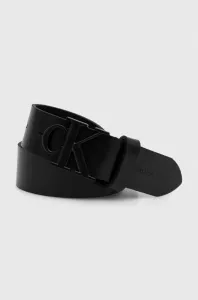 Kožený opasok Calvin Klein Jeans dámsky, čierna farba #8765504
