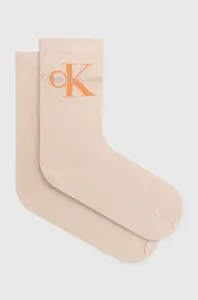 Ponožky Calvin Klein Jeans dámske, béžová farba, 701218750
