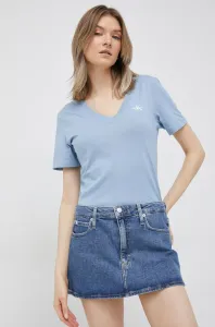 Rifľová sukňa Calvin Klein Jeans mini, rovný strih #4230731