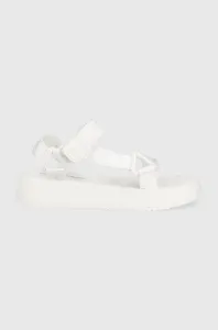 Sandále Calvin Klein Jeans dámske, biela farba, na platforme #222306